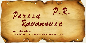 Periša Ravanović vizit kartica